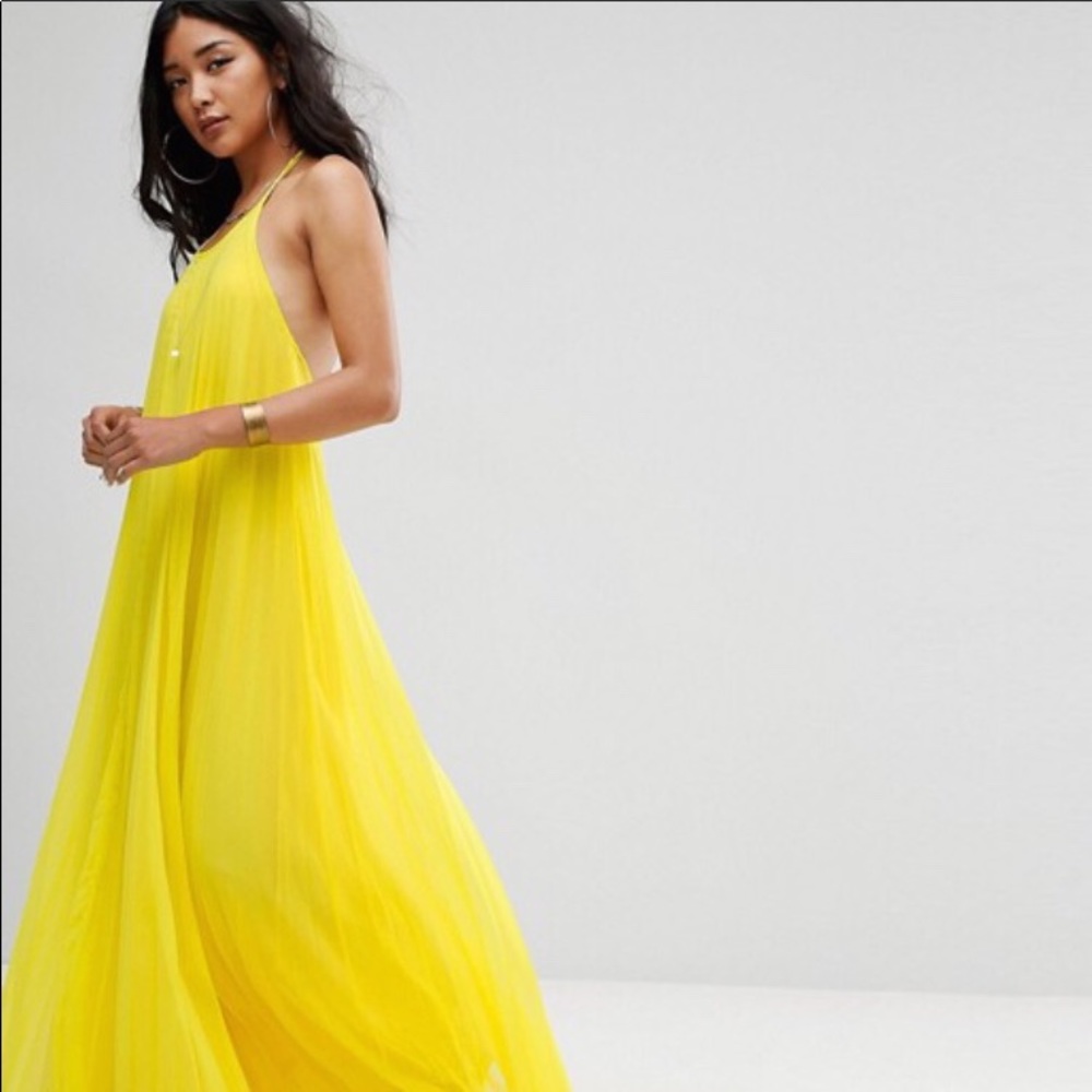 Asos yellow beautiful dress